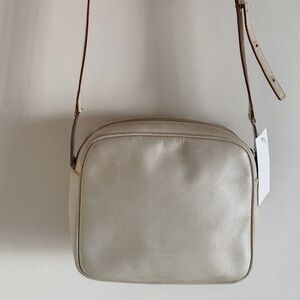 Salvatore Ferragamo White Crossbody Bag w/ Adjustable Leather Strap